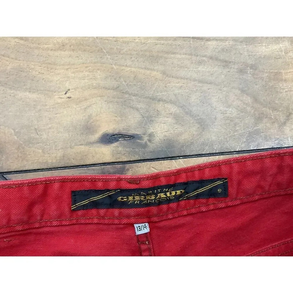 VINTAGE MARITHE FRANCOIS GIRBAUD RED JEANS 90’s WOMENS SIZE 13/14 MADE IN USA - Picture 5 of 13